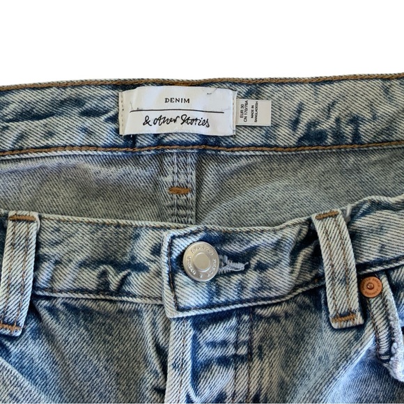 & Other Stories High Rise Straight Button Fly Jeans Size 30 - Picture 4 of 6